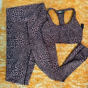 Beach riot set (magenta and black animal print)